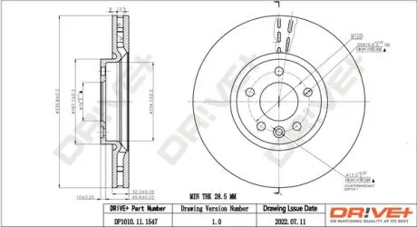 TARCZA HAM. PRZУD VW MULTIVAN T5 03- 340X32.2 Drive+ DP1010111547