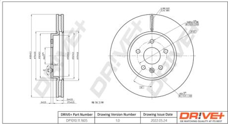 TARCZA HAM. PRZУD OPEL MOKKA 12- 300X26 Drive+ DP1010111605