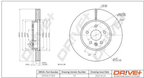 TARCZA HAM. PRZУD OPEL MOKKA 12- 300X26 Drive+ DP1010111605