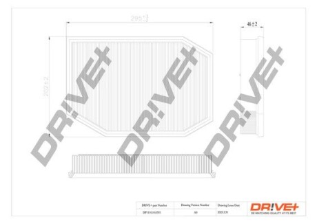 Фильтр воздушный BMW 5 (F10/F11) 523i 528i 530i 7 (F01-04) 730i 09-15 Drive+ DP1110100351