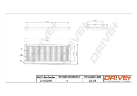 Фільтр повітряний Chevrolet Aveo (T3) 1.2/1.4/1.6 11- Drive+ DP1110100446