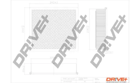 Drive+ Фільтр повітря (аналог WA9891) Drive+ DP1110.10.0571 (фото 1)