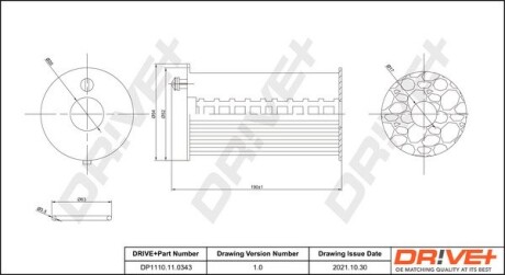 Фільтр масляний MB Sprinter (907,910) 20-/Vito (W447) 19-/E-class (W213/S213) 2.0 16- Drive+ DP1110110343