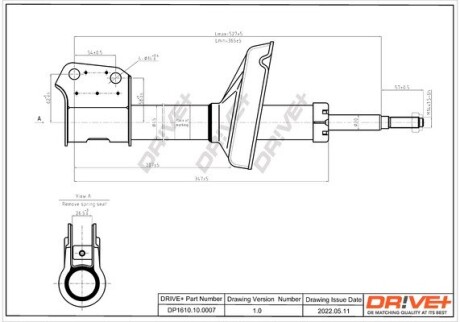 Амортизатор (передній) Renault Kangoo 97-08 Drive+ DP1610100007