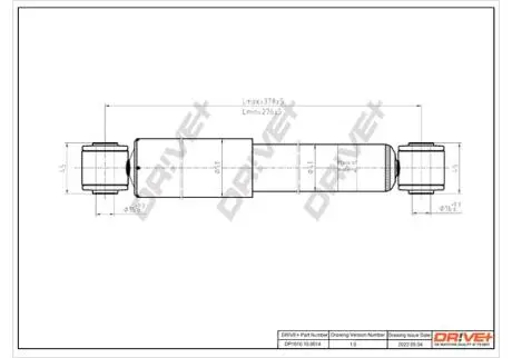 Амортизатор (задній) Citroen Berlingo/Peugeot Partner 96-08 Drive+ DP1610100014