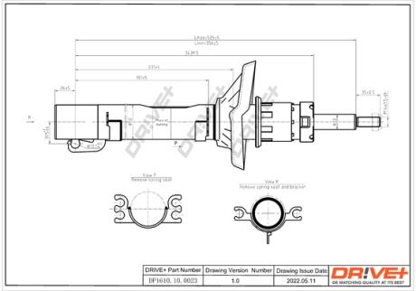Амортизатор (передній) Skoda Octavia/VW Golf IV 97- Drive+ DP1610100023