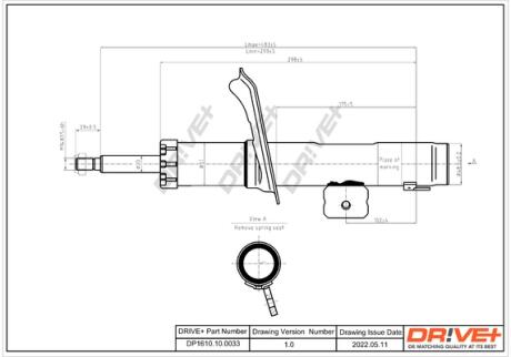 Амортизатор (передній) Citroen Berlingo/Peugeot Partner 96- (L) Drive+ DP1610.10.0033