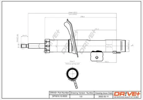 Амортизатор (передній) Citroen Berlingo/Peugeot Partner 96- (L) Drive+ DP1610.10.0033