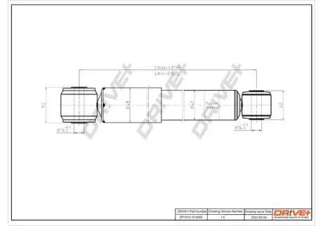 Сайлентблок амортизатора (заднього/нижнього) Renault Trafic/Opel Vivaro 01- Drive+ DP1610100040