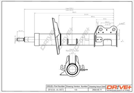 Амортизатор (передній) Citroen Nemo/Peugeot Bipper 08- (R) Drive+ DP1610100075