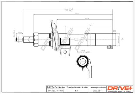 Амортизатор (передній) VW Caddy 03- Drive+ DP1610100152