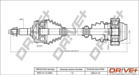 Піввісь MB Vito CDI 99-03 (27/48) Drive+ DP2110100409