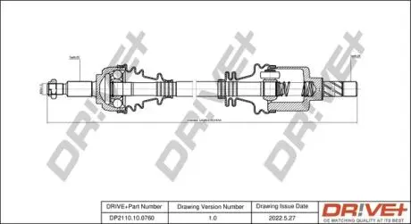 Піввісь Renault Megane/Scenic 1.5 dCi 02- (L) (25x26x660) Drive+ DP2110100760