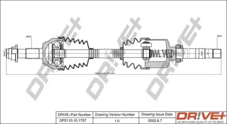 Піввісь Fiat Ducato/Peugeot Boxer 2.2HDi 06- (R) (35x41x1140) Drive+ DP2110101757