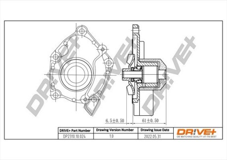 Помпа води Renault Trafic/Opel Vivaro 1.9dCi 01- Drive+ DP231010024