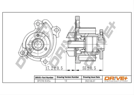 Помпа води Nissan Micra/Note/Juke 1.2/1.5dCi/1.6 05- Drive+ DP2310.10.054 (фото 1)
