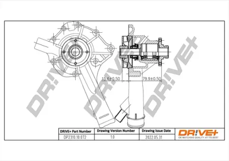 Drive+ Насос охолоджуючої рідини Drive+ DP2310.10.072 (фото 1)