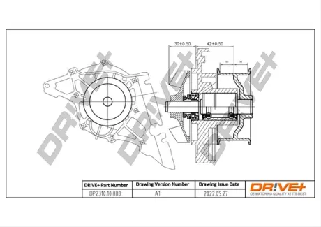 Помпа води Audi A4/A6/A8/VW Passat 2.4-2.8 95- Drive+ DP2310.10.088