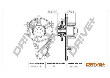 Помпа води Citroen Berlingo/Fiat Scudo 1.6HDI (19z) Drive+ DP231010112