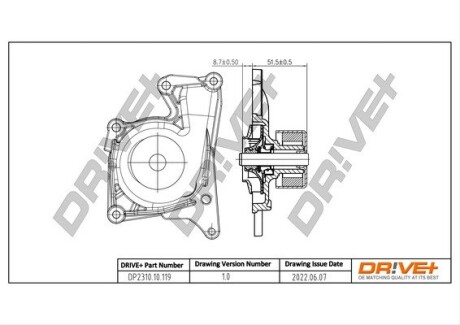 Помпа води Renault Kangoo/Clio/Duster/Laguna/Megane/Nissan Qashqai/Juke/MB 1.5dCi 09- Drive+ DP231010119