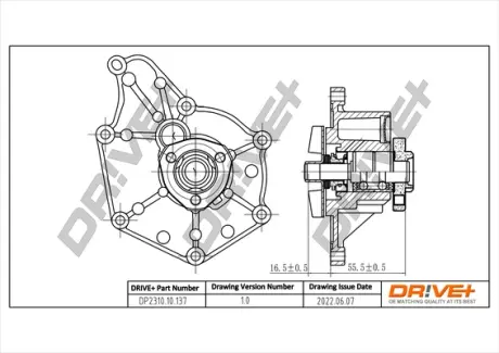 Помпа води Audi A4/A6/Q7/VW Touareg 2.7-3.0TDI 03- Drive+ DP2310.10.137