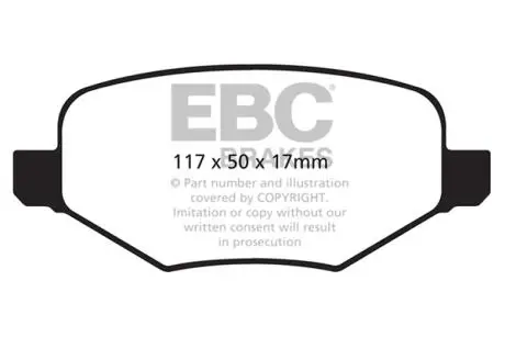 Гальмівні колодки - тюнінг Ultimax, дозвіл, передн FORD USA EXPLORER 3.0H 07.19- EBC DP1826