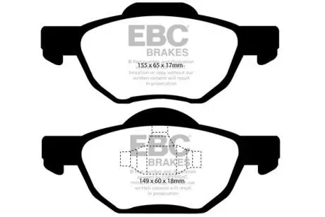 Гальмівні колодки тюнінгові EBC DP21525