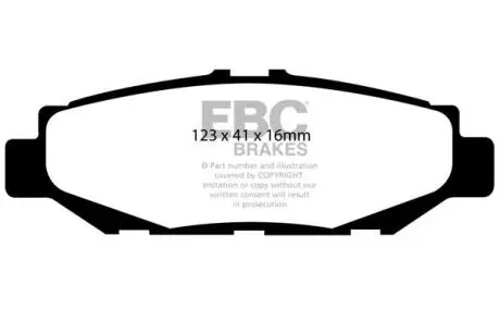 Гальмівні колодки - тюнінг Green Stuff, дозвіл, задн LEXUS GS, LS, SC 3.0/4.0 12.89-12.00 EBC DP2848