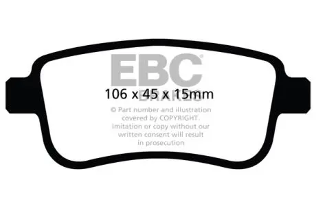 Гальмівні колодки тюнінгові EBC DP42025R