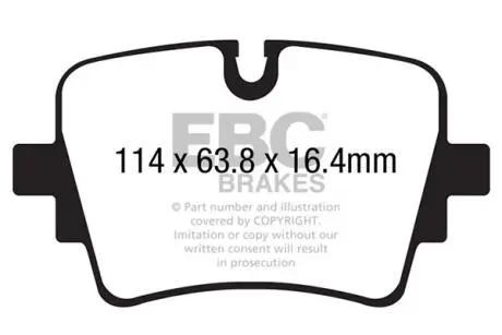 Гальмівні колодки - тюнінг Yellow Stuff, дозвіл, задн JAGUAR F-TYPE, XJ 5.0 10.12- EBC DP42192R