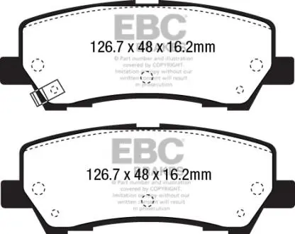 Гальмівні колодки - тюнінг Yellow Stuff, дозвіл, задн FORD USA MUSTANG 2.3/5.0 09.10- EBC DP43043R