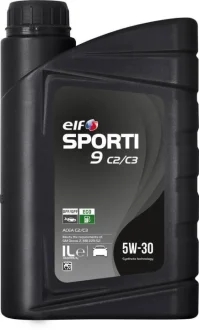 Олива моторна SPORTI 9 C2/C3 5W-30 (Каністра 1л) ELF 214259