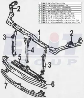 Усилитель переднего бампера LKQ 6812 941