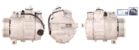 Компресор кондиціонера (відновлений) MERCEDES C T-MODEL (S203), C (W203), CLK (C209), CLS (C219), E T-MODEL (S211), E (W211), G (W463), GL (X164), M (W164), R (W251, V251) 3.0D/4.0D 12.00- ELSTOCK 510257