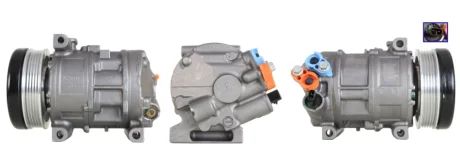 Компресор кондиціонера (відновлений) ABARTH PUNTO ALFA ROMEO MITO FIAT DOBLO, DOBLO CARGO, FIORINO, FIORINO/MINIVAN, GRANDE PUNTO, LINEA, PUNTO, PUNTO EVO, PUNTO EVO/HATCHBACK 0.9-1.4LPG 06.05- ELSTOCK 511358