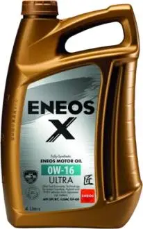 Олія ДВЗ 0W-16 X ULTRA API SN/SN Plus, ILSAC GF-6B, 4л, синт. Eneos EU0020301N