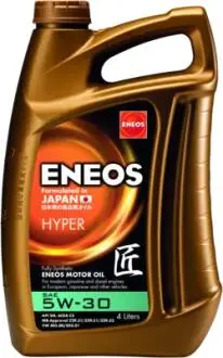 Масло ДВС 5W-30 HYPER API SN, ACEA C3, GM Dexos 2, 4л, синт. Eneos EU0030301N