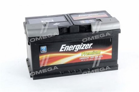 Аккумулятор 80Ah-12v Prem. (315х175х175), R, EN740 Energizer 580 406 074 (фото 1)
