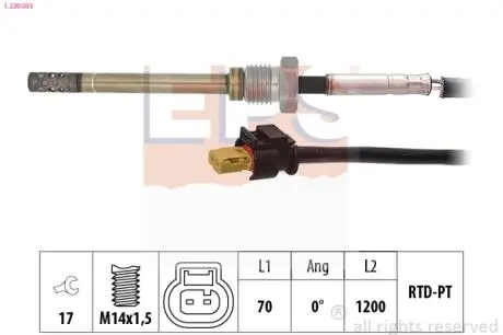 Датчик температури випускнх газів MB OM 646.962/OM 646.963 EPS 1.220.055