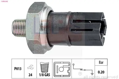 Датчик тиску масла Nissan Suny/Almera 2.0D 00- EPS 1.800.042
