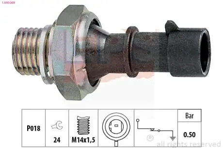 Датчик тиску масла Lanos, Aveo,Lacetti EPS 1.800.069