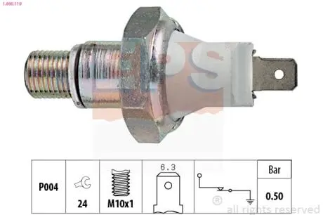 Датчик тиску масла для контрольки Land Rover Discovery/Range Rover 94- EPS 1.800.119