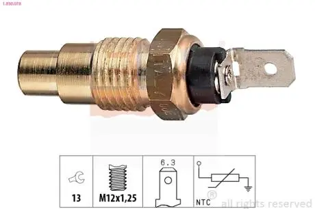 Датчик температури Nissan Bluebird 2.0D 83-,Laurel 2.8D,3.0 87-,Micra -93,Primera,Sunny 2.0D/Infinity EPS 1.830.078