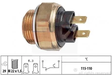 Датчик включення вентилятора (115-110°C) MB Vito 96-03 /Land Rover /Saab 900 88- EPS 1.850.135