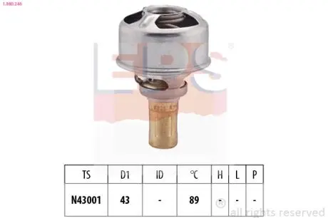 Термостат Renault 1.1/1.2/1.4 1397 C1J 07/88>11/95 EPS 1.880.246