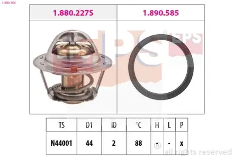 Термостат Daewoo Matiz 0.8 98- EPS 1.880.366