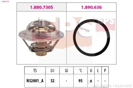 Термостат Nissan Juke/Tiida/Qashqai/X-Trail/Renault Fluence/Koleos/Laguna III/Megane III 1.6/1.8/2.0 2003- EPS 1.880.730