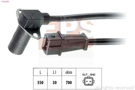 FIAT датчик обертів двигуна TIPO 2.0 90- EPS 1.953.002