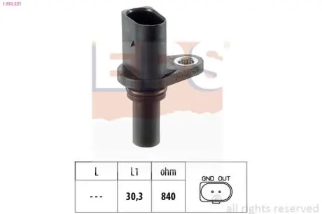 Датчик положення к/вала Audi A3 /Seat Leon, Toledo II /Skoda Octavia /VW Bora, Golf IV 1.6-2.3 96- EPS 1.953.221