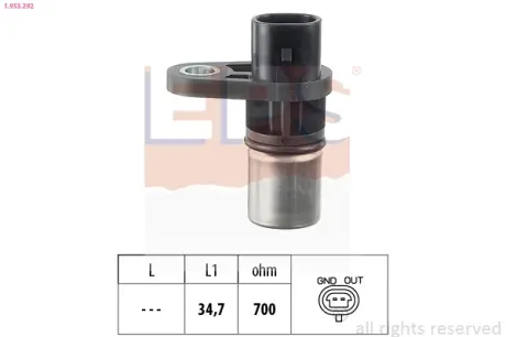 OPEL датчик обертів двигуна Astra G,Vectra B/C,Zafira A/B 2.2 00- EPS 1.953.292